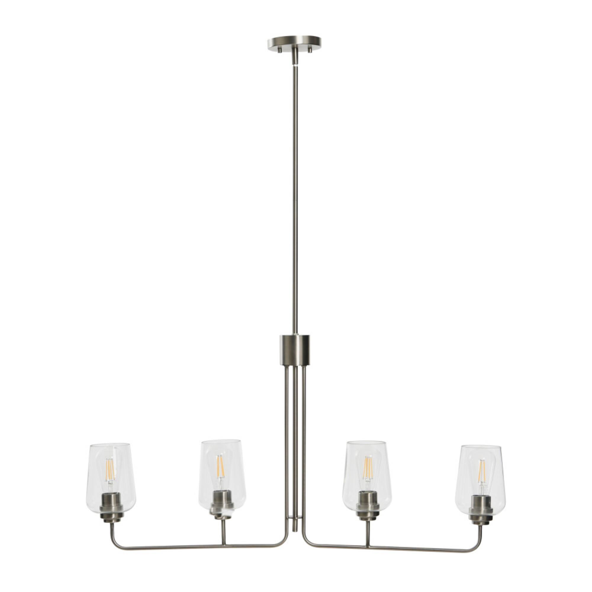 Hello Honey® Robert Stevenson Lighting Holden Metal & Glass 4-Light Linear Chandelier